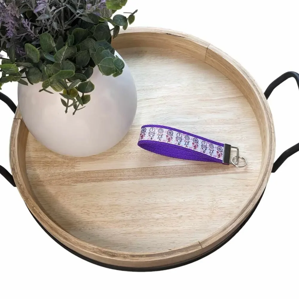 Dream Catcher Keychain Wristlet Handmade Feather Fabric FOB Gift Present‎ Boho